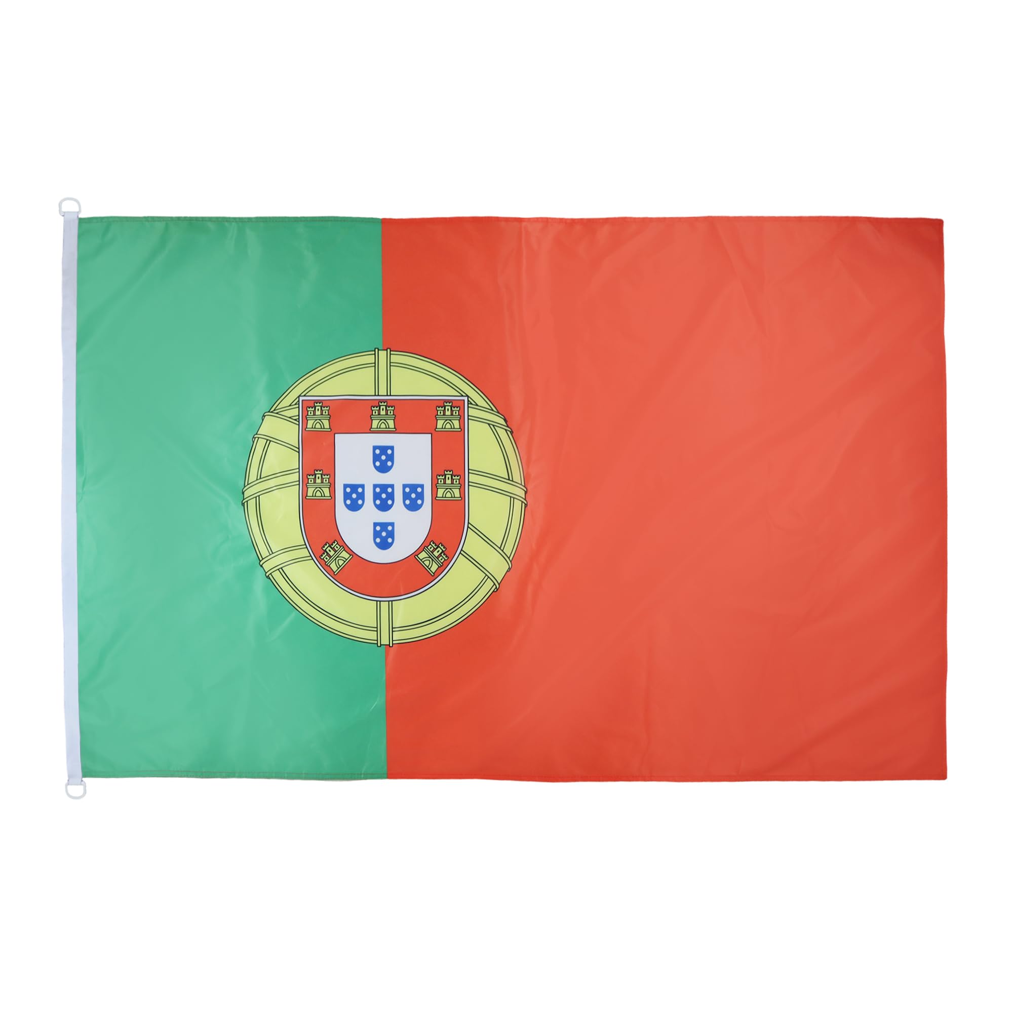 AZ FLAG - Portugal Flag - 3x5 Ft - External Use - Portuguese Banner Knitted Polyester with Two Plastic Rings - Fade Resistant - Vivid Colors - 3' x 5' Feet - 150x90 Cm