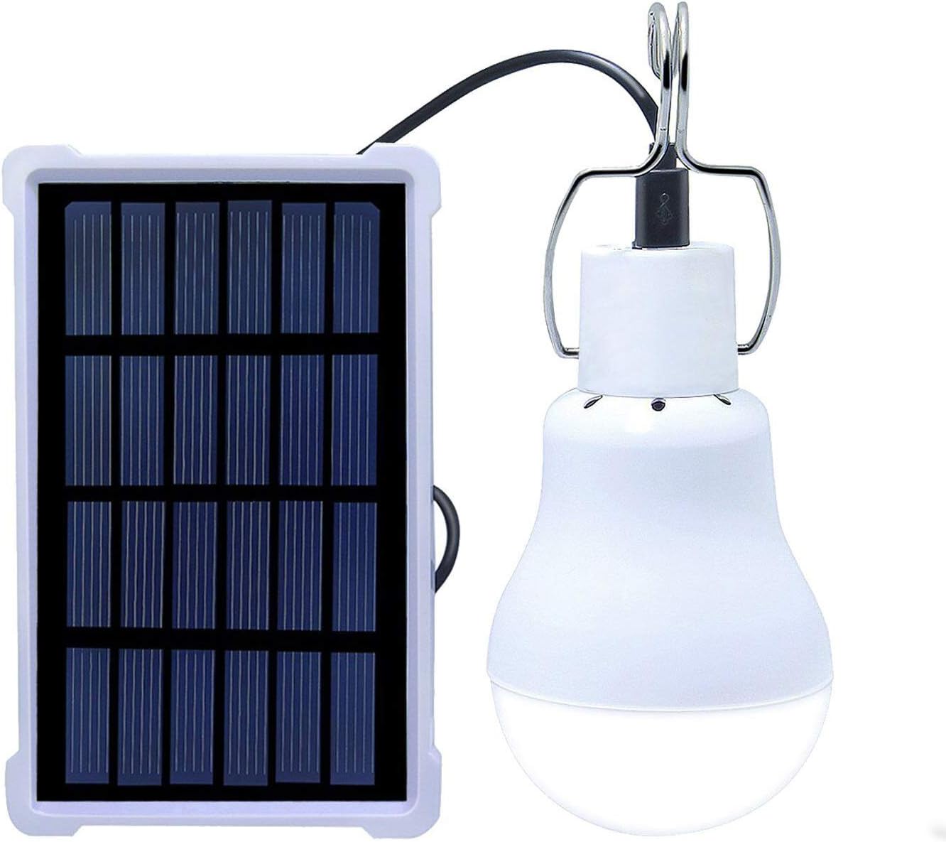 Solar Lights PRODELI Rechargeable Solar LED Light Bulb Portable Lamp S-1500 for Indoor Outdoor Garden Shed Tent Camping Hiking Home Emergency Lighting [Upgraded