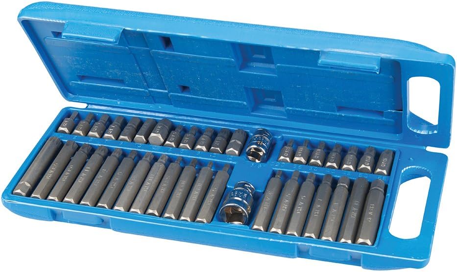 Silverline 881641 40pc Hex T20-T55 & Spline Bit Set Chrome Vanadium Steel