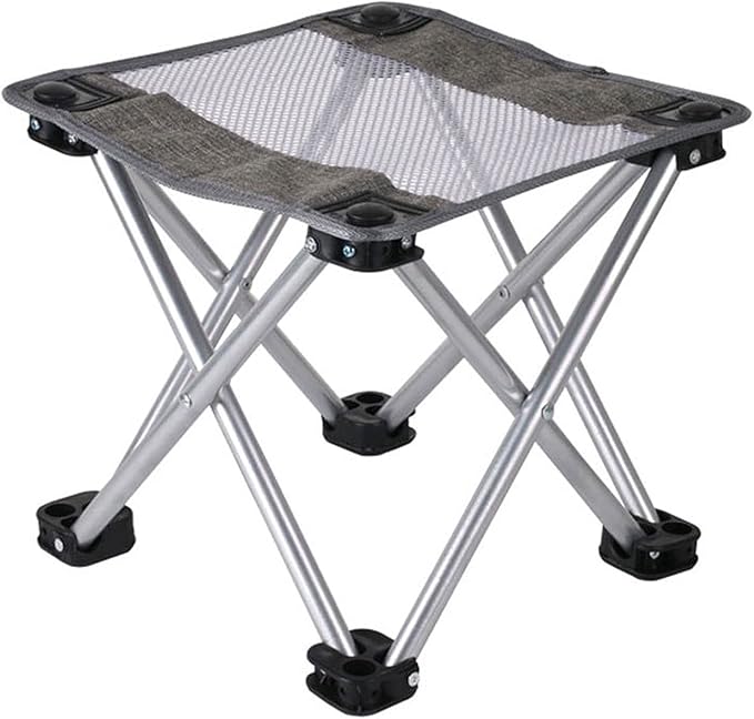 Outdoor Folding Stool Breathable Fabric Durable Sturdy Four Legs