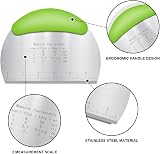 Vicloon 3 Pcs Dough Scraper Set Stainless Steel Plastic with Scale view 3