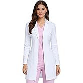 Women’s Slim Fit Tailored Lab Coat, Premium White Coat with Princess Seams, 2 Pockets, Double Vent, OEKO-TEX® Certified