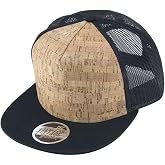 Cork Square Cotton Flat Visor Mesh/Denim Adjustable Snapback Baseball Caps