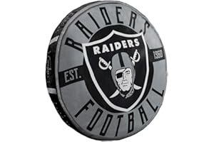 The Northwest Company NFL Las Vegas Raiders Round Cloud Pillow, 15", Team Logo