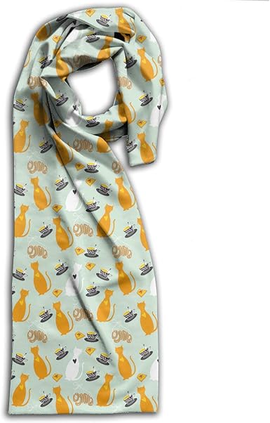 Holiday Cat Afternoon Tea Scarf Classic Wrap Shawl Warm Cape