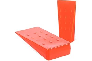 Alasum 2pcs Plastic Tree Cutting Wedges Set Orange 5.5-inch 8-inch for Logging and Wood Splitting Outdoor