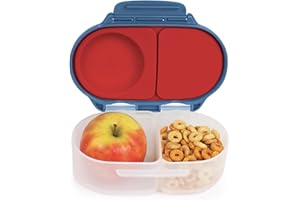 b.box Snack Box for Kids & Toddlers: 2 Compartment Snack Containers, Mini Bento Box, Lunch Box. Leak Proof, BPA free, Dishwas
