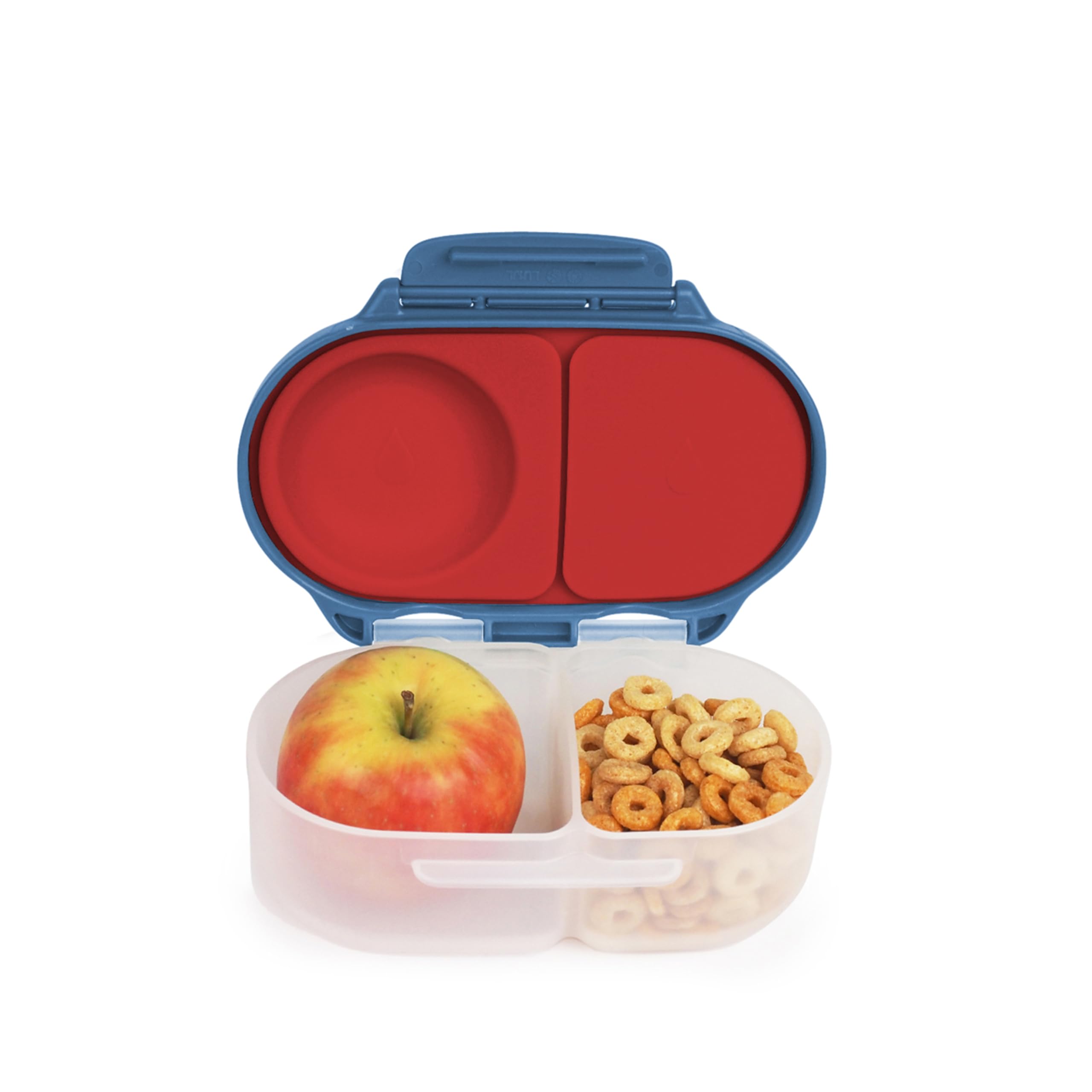 b.box Snackbox | Mini Bento Lunch Box with 2 Leakproof Compartments | Ideal for Toddlers, Kids Lunch & Snacks | Fits Whole Piece of Fruit | BPA Free
