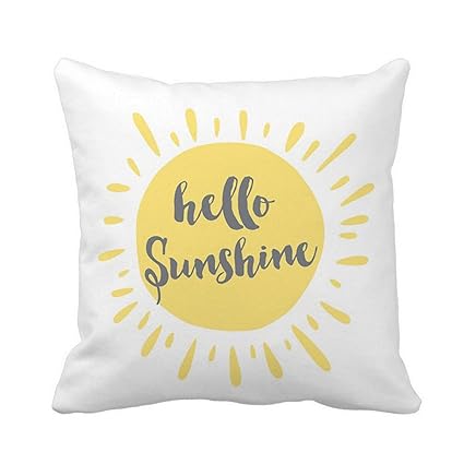 Amazon Com Goodaily Pillowcase Hello Sunshine Yellow Sun Pillow