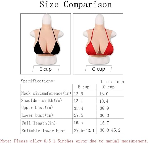 Amazon Com Crossdressing Silicone Breast Forms Realistic Fake Breast Plates Transgender Cosplay Upgraded Bra Pads E G Cup Clothing