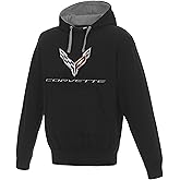 JH DESIGN GROUP Men's Chevy Corvette C8 Pullover Hoodie Red or Gray Hood Lining