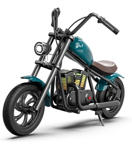 thumbnail image 2 of JoyWheels 36V Electric Motorcycle For Kids, 350W Motor Electric Dirt Retro Bike With Headlights, Leather Seat, Max Speed Up 13.67 Mph, Max Weight Support 132 LB, Red 2 of 14