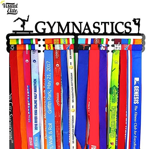 Visual Elite | Gymnastics | Medal Display Hanger | Stainless Steel Design Great for Gymnastics/Gymnastic Medals | The Medal Hangers Collection