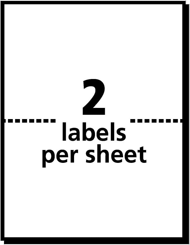 Avery 8126 Shipping Address Labels, Inkjet Printers, 50 Labels, Half Sheet Labels, Permanent Adhesive, TrueBlock, 1 Pack, White : Office Products