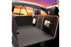 Chilino Back Seat Extender for Dogs - Large Space, Waterproof Hard-Bottom Dog Car Seat Cover for Back Seat, Holds 420lbs, Upgraded Material Waterproof Pet Car Bed Dog Hammock for Car, SUV,Truck