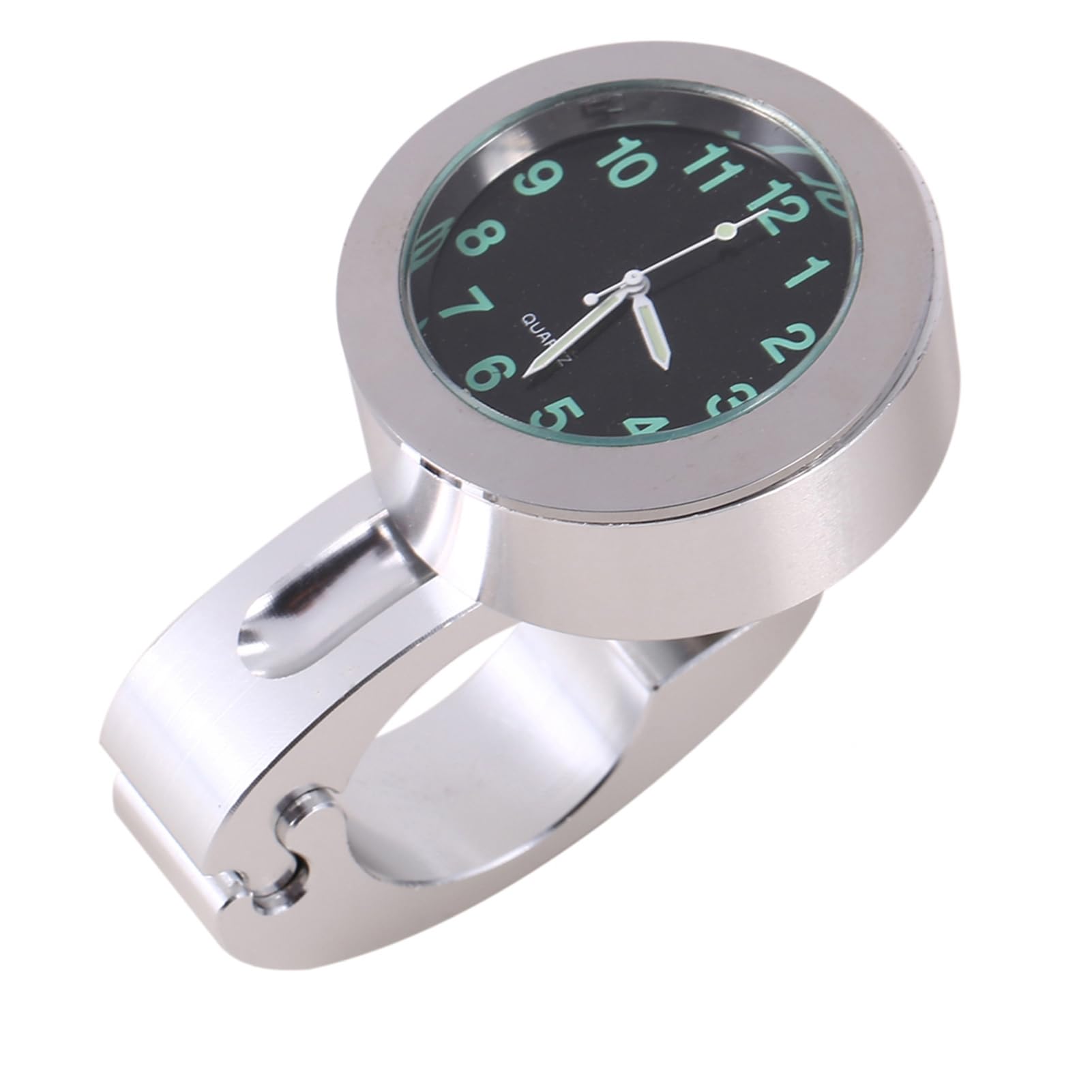 Keenso Aluminium Waterproof Motorcycle Handlebar Clock, Fits Handlebars 22.225mm to 25.4mm, for All Weather Motorcycle Riders