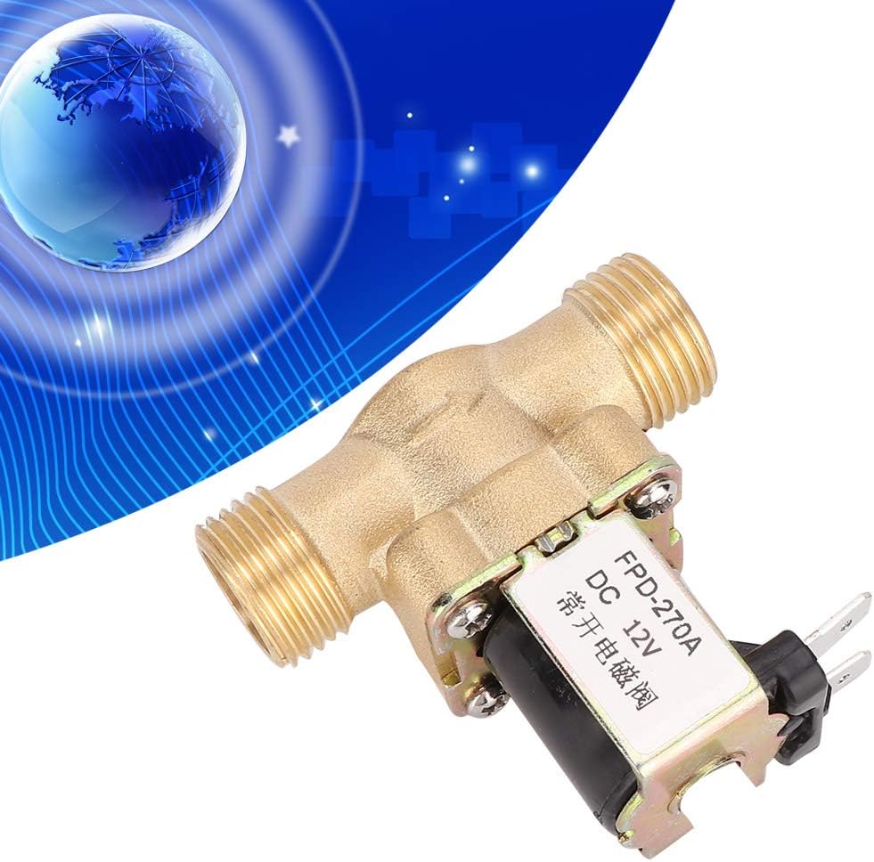 G1/2 Inch Normally Open Brass Solenoid Electromagnetic Valve Water Inlet Switch - Image 5