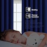 Aspire Homeware Blackout Curtains 90x72 Navy Thermal Insulated Eyelet view 4