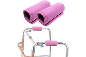 Universal Walker Padded Hand Grip Covers, Premium Medical Soft Cushion Memory Foam Core Padding, Wicking, Comfort, Washable