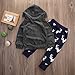 Toddler Infant Baby Boys Deer Long Sleeve Hoodie Tops Sweatsuit Pants Outfit Set, Grey&blue, Size 70 (up to 6 mos)
