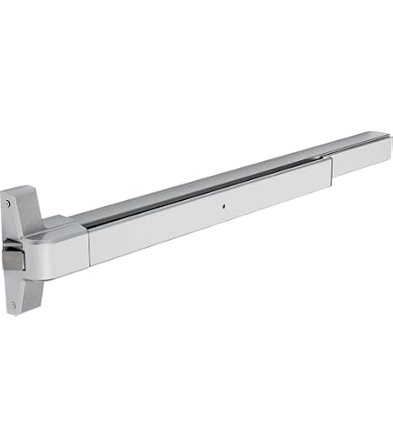 Detex Notausgangsgriff Mit Alarm – Für 91,4 Cm Breite Türen, 100 DB, Eloxiertes Aluminium, 9V Batterie