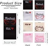 PH PandaHall 200pcs Handmade Woven Sewing Labels 4 Colors Polyester Tags view 2