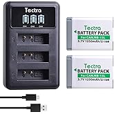 Tectra 2 Pack NB-13L Battery and 3-Slots LED Charger for Canon PowerShot G7 X Mark II/III, G7X, G9X, G9 X Mark II, G1 X Mark III, G5 X, G5X Mark II, SX620 HS, SX720 HS, SX730 HS, SX740 HS