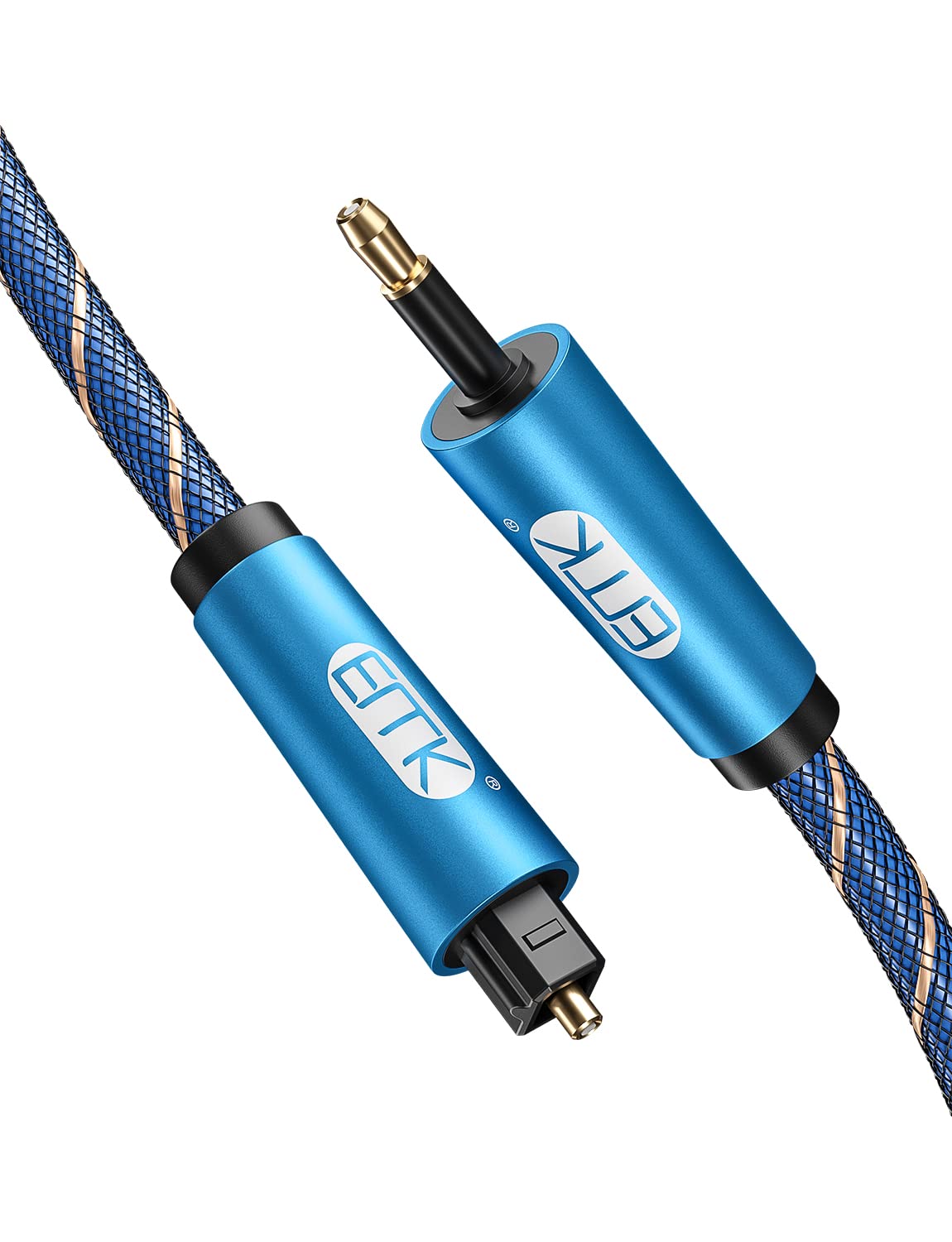 Photo 1 of EMK 26ft/8m Toslink to Mini Toslink Digital Optical Audio Cable - Fiber Optic