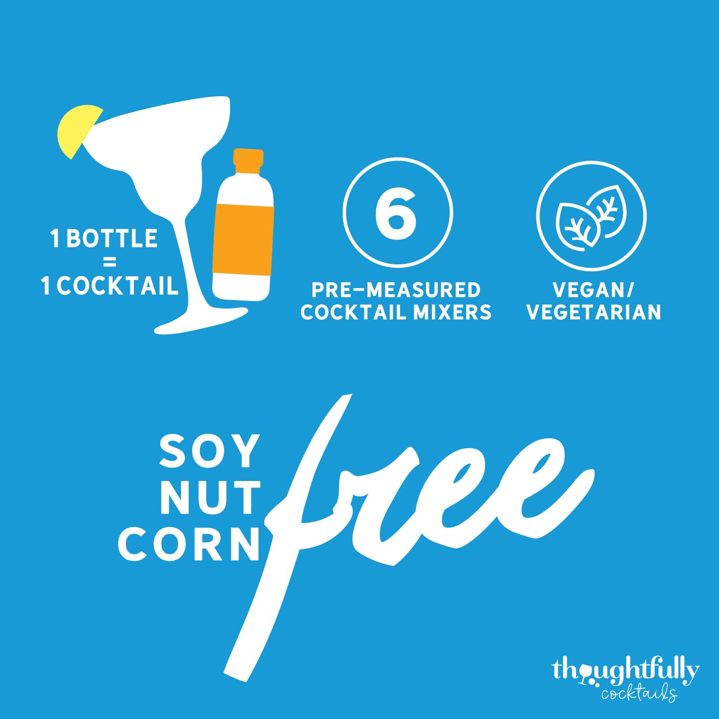 Thoughtfully Cocktails, Margarita Cocktail Mixer Gift Set, Vegan and Vegetarian, Variety of Fruit Flavors, Set of 6 (Contains NO Alcohol) - Image 5