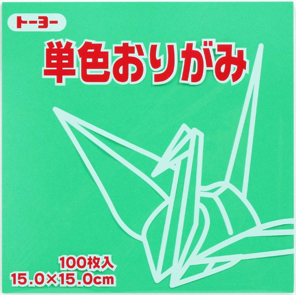 Toyo Origami Paper Single Color - Celadon - 15cm, 100 Sheets
