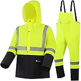 HANMENGXUAN Rain Suit Waterproof Jacket and Trouser Suit Raincoat for Men and Women Outdoor All-Sport