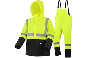 HANMENGXUAN Rain Suit Waterproof Jacket and Trouser Suit Raincoat for Men and Women Outdoor All-Sport