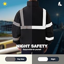 SKSAFETY Safety Softshell Jacket for men, High