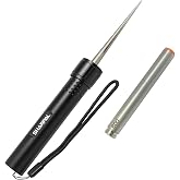 SHARPAL 178N 3-In-1 Pocket Knife Sharpener, 4-Inch 600 Grit | Diamond Sharpening Rod, For Straight &amp; Serrated Blades and Hooks, Compact Tool, Aluminum Handle, Gifts for Men