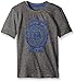 U.S. Polo Assn. Little Boys Flocked Logo Print T-shirt, Marled Black, 5/6