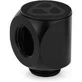 Thermal Grizzly DeltaMate Rotary 90&deg; Black G1/4 Fitting | 90&deg; rotary, brass, EPDM, G1/4 male female, black, compact, modular, seamless integration, 8 mm hex