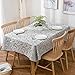 ColorBird Scroll Damask Jacquard Tablecloth Spillproof Waterproof Fabric Table Cover for Kitchen Dinning Tabletop Linen Decor (Rectangle/Oblong, 60 x 120 Inch, Silver Gray)
