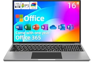 jumper Laptop, 16 Inch FHD IPS 1200p Screen, Quad Core CPU, 4GB LPDDR4 RAM 128GB ROM, Office 365 1-Year Subscription, Windows