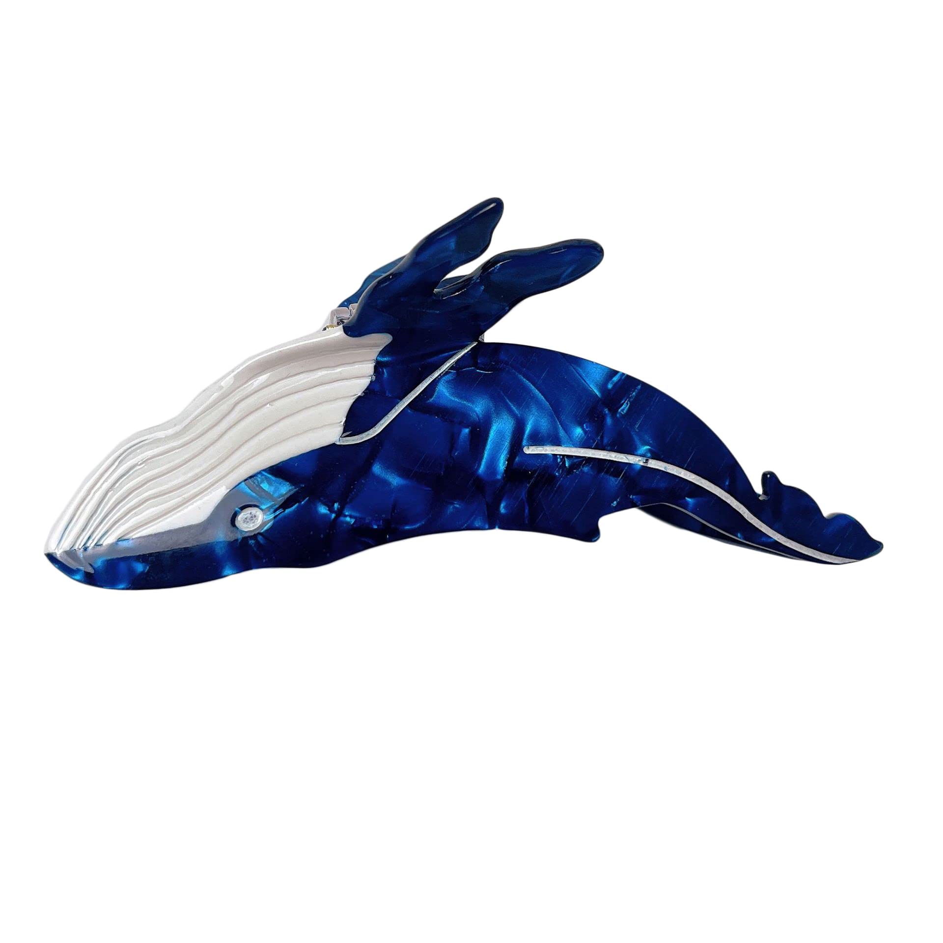 LeeCAE Animal Hair Clip Whale Shape Hair Claw Clip for Thick Hair Grip Hair Clamps for Women Strong Hold Hair Accessories- Blue