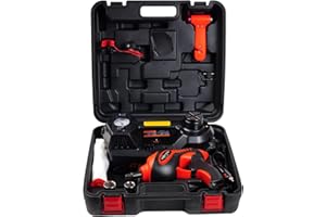 STANDTALL Electric Car Jack 5 Ton 12V Electric Car Jack Kit with Electric Impact Wrench and Tire Inflator Pump for Car Tire Change Garage Repair