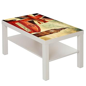 Couchtisch Tisch Mit Motiv Bild England Union Jack Big Ben Farbe
