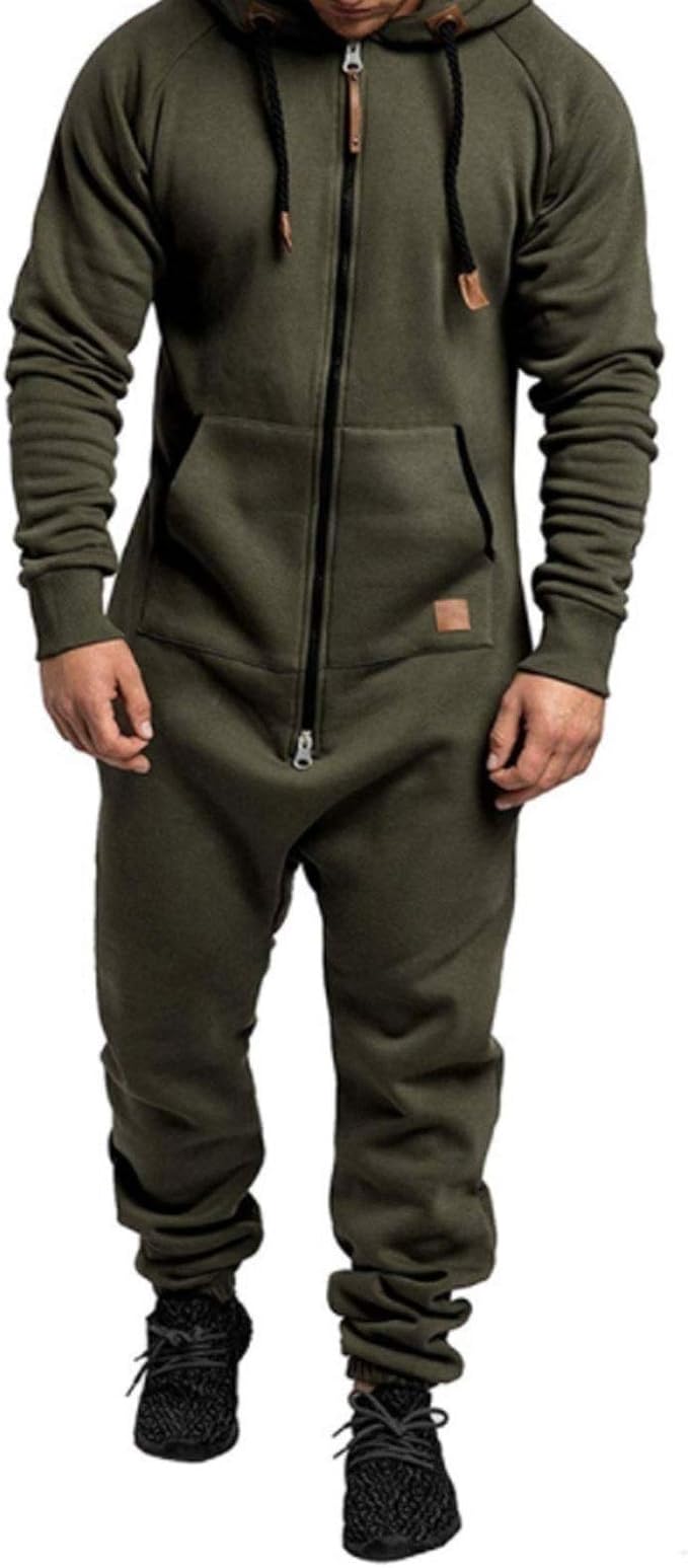Overall Herren Jumpsuit Trainingsanzug Sweat Jogginghose Fitnessanzug