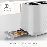 Morphy Richards Hive 2 Slice Toaster White 850W Variable Browning Anti-Jam view 6
