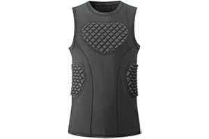 Jormino Sports Impact Protective Compression Padded Shirt for Football, Baseball, Rugby
