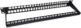 Equip 769258 48-Port Keystone Cat.6 Unshielded Patch Panel Black 1U Rackmount view 2