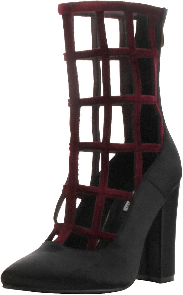 chunky cut out boots