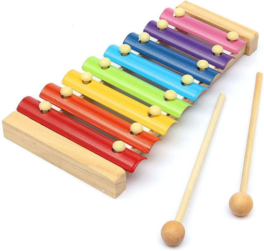 ZREAL Xylophone en Bois Xylophone 8Notes Clavier Piano d'instrument de