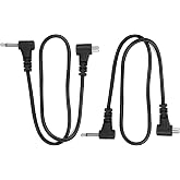 (2 PCS) 2.5mm to Male Flash PC Sync Cable,12-Inch/30CM 2.5mm Plug to Male Flash Sync Cord for Camera Photography Connector
