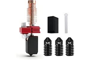 SZPENGSHIHUIGUANG 0.4MM Upgrade Ceramic Nozzle for Flashforge Adventurer 5/ 5M Pro Hotend Kit Quick-Detachable Hardened Nozzle High Thermal Conductivity Print Head for Flashforge Adventurer 5M Pro