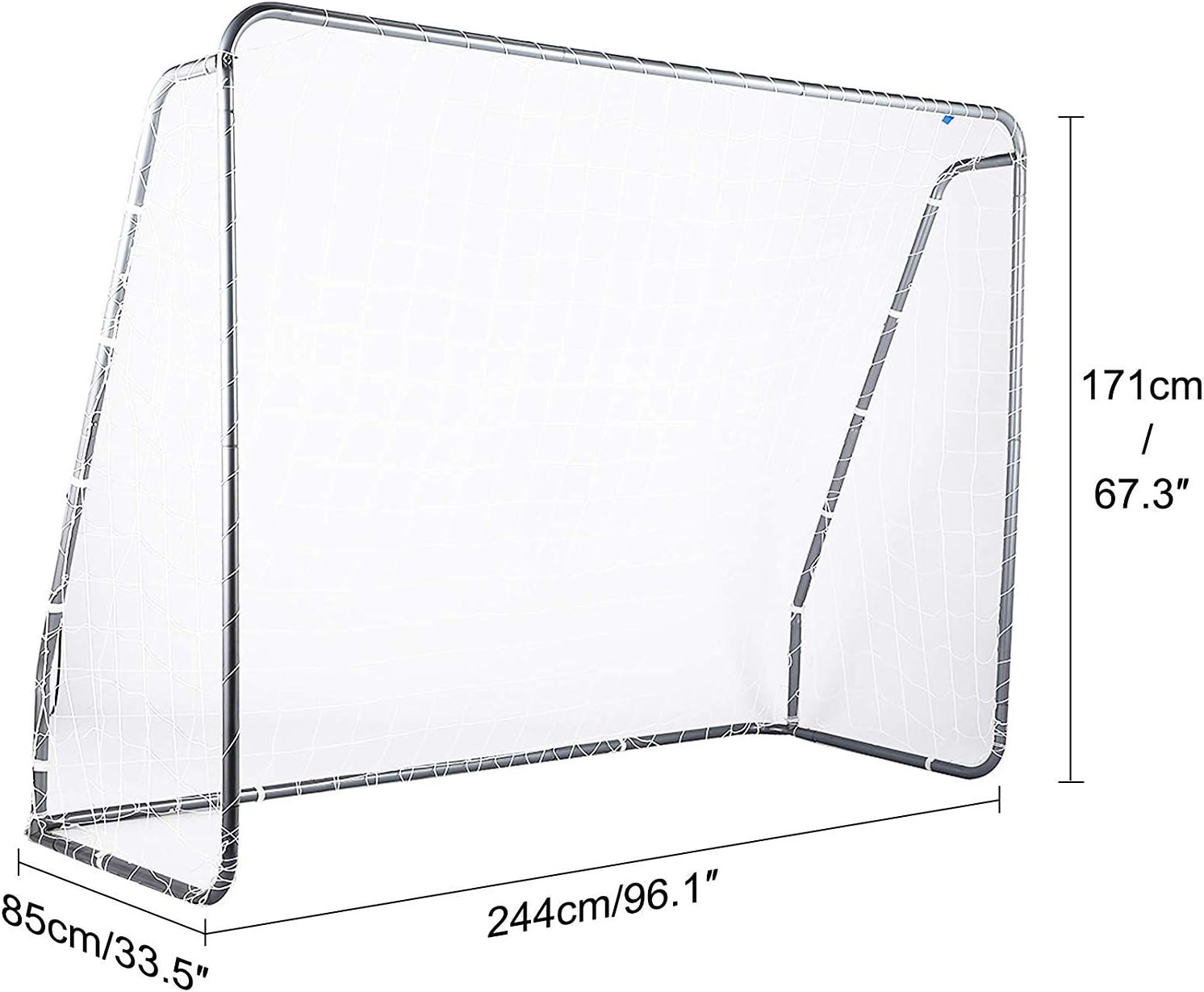 Pinty 2 in 1 Soccer Goal for Kids 8 x 6 ft, Powder Coated Steel Soccer Goals for Backyard with All Weather Net & Detachable Target Goal Net for improving Skills : Sports & Outdoors